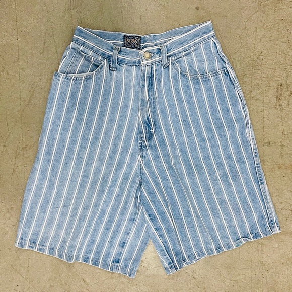 vintage 90s striped shorts - Picture 1 of 3